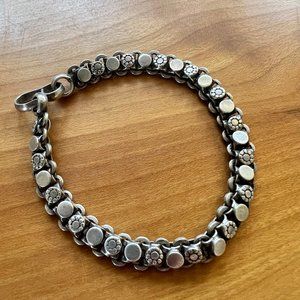 Authentic Vintage Indian Hand-worked Silver Bracelet